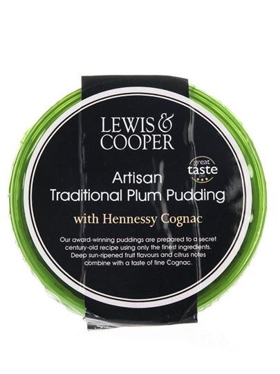 Picture of Lewis & Cooper  Traditional Plum Pudding with Hennessy Cognac 900g