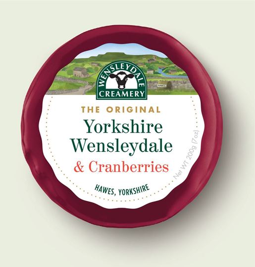 Picture of Yorkshire Wensleydale Truckle with Cranberries 200g