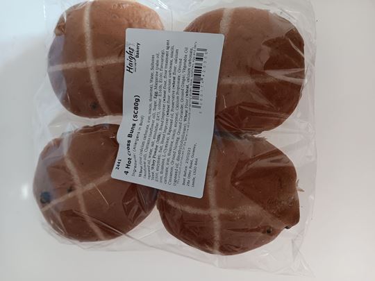 Picture of HAIGHS HOT CROSS BUNS (4PK) 1